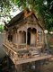 Thailand: Old wooden spirit house in the grounds of Wat Phan Waen, Chiang Mai, northern Thailand